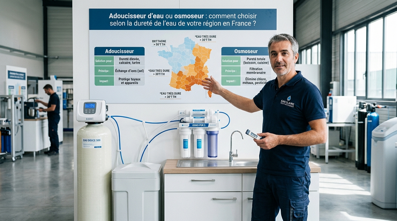 Adoucisseur d\’eau ou osmoseur : comment choisir selon la dureté de l\’eau de votre région en France ? | ONEMI