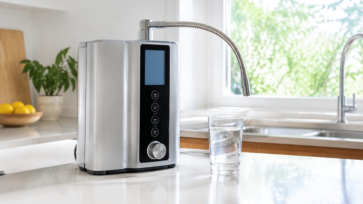 キッチンに置いたアルカリイオン整水器