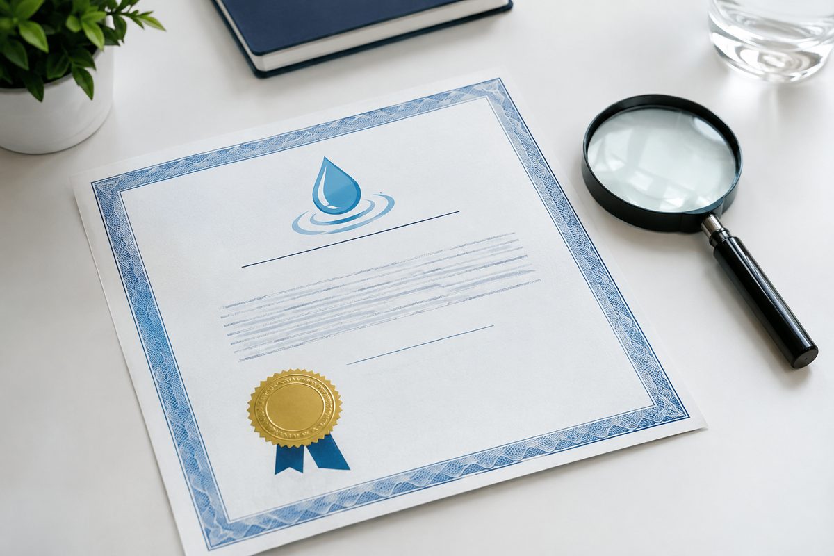 water purifier hygiene permit certificate verification