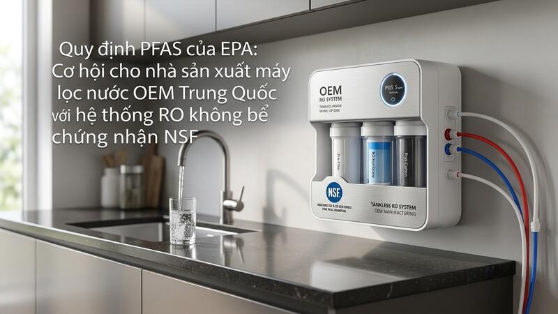 Quy định PFAS của EPA: Cơ hội cho nhà sản xuất máy lọc nước OEM Trung Quốc với hệ thống RO không bể chứng nhận NSF