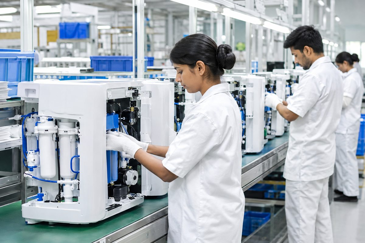 reverse osmosis water purifier factory production line