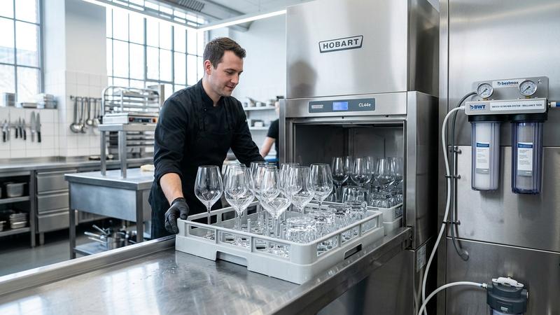 Schlierenfreie Gastro-Spülmaschinen durch gezielte Entsalzung