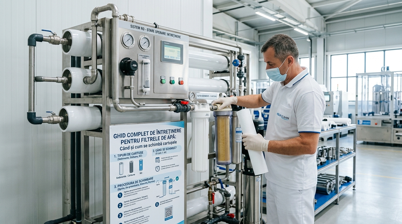 ** Ghid Schimb Cartuș Filtru Apă: Întreținere Sisteme B2B | ONEMI