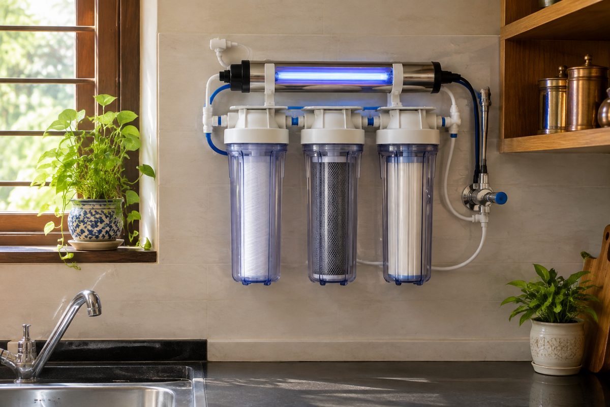 UV and UF water purifier system disinfection India