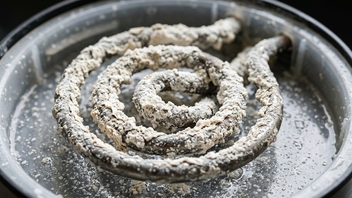 limescale buildup on kettle heating element