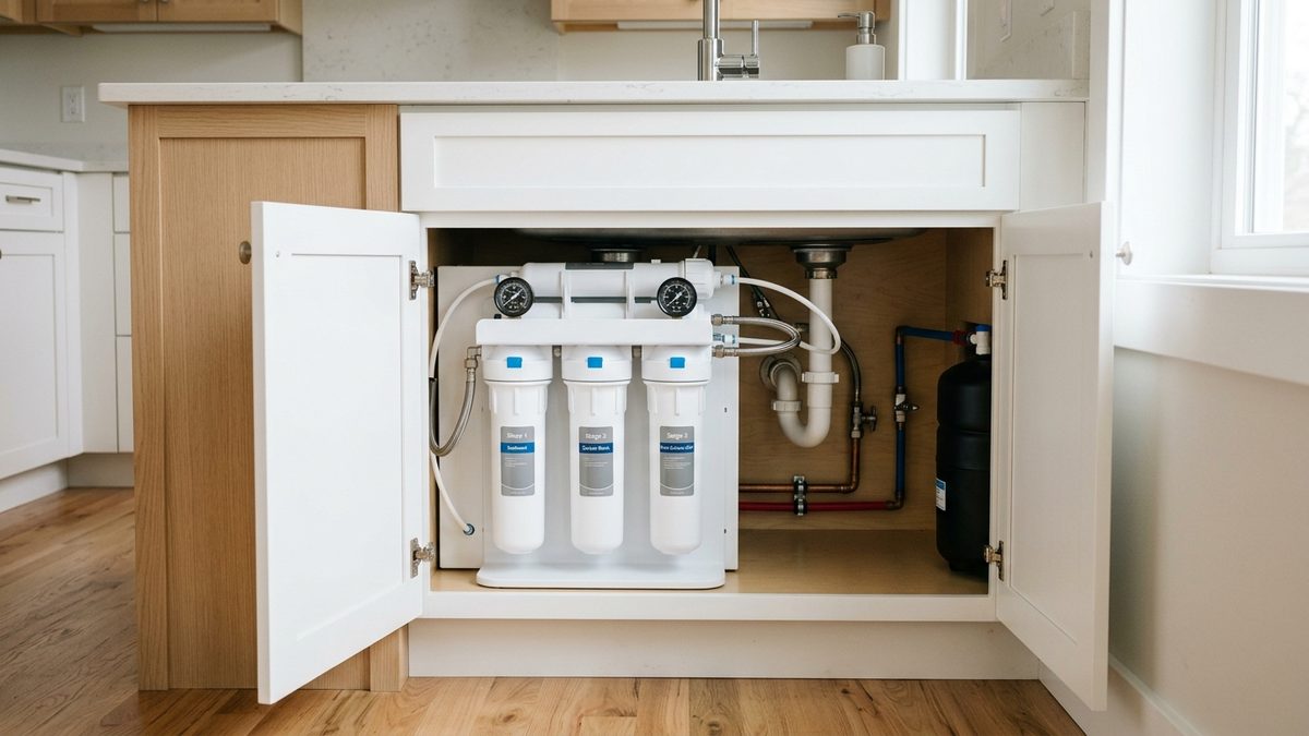 water filter cartridges under kitchen sink