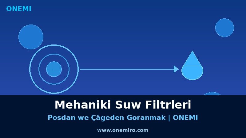 Köne suw geçiriji turbalaryň posundan we çägesinden goranmak: Mehaniki filtrler | ONEMI