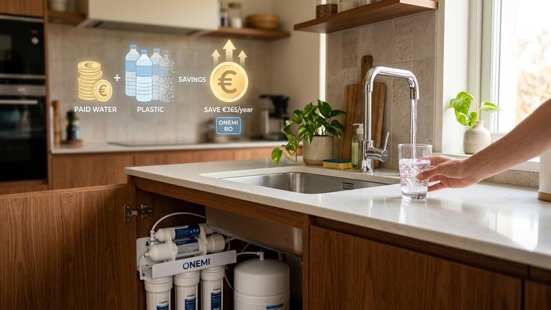 Le coût réel de l'eau en bouteille en France : pourquoi l'investissement dans un osmoseur ONEMI est rentabilisé en un an