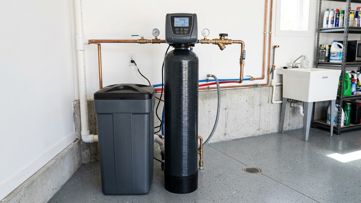 ion exchange water softener resin tank system