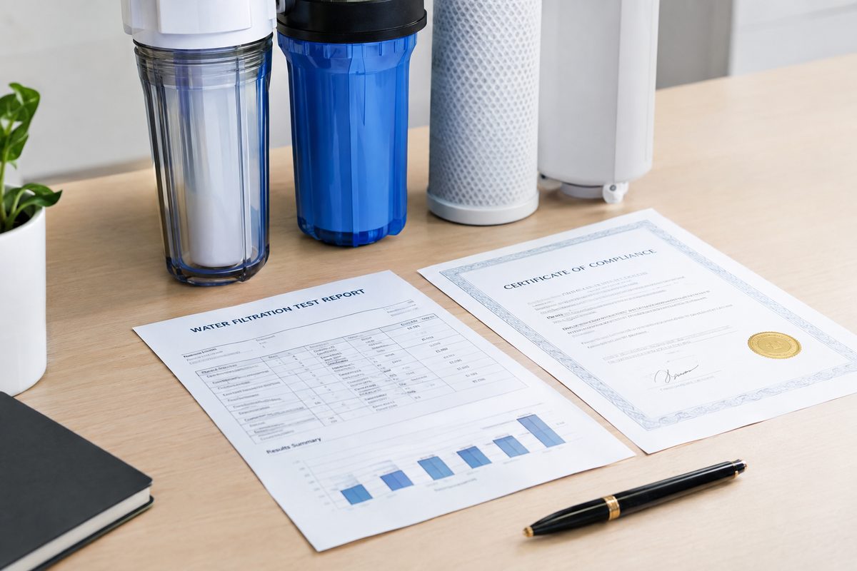 water filter certification standards document