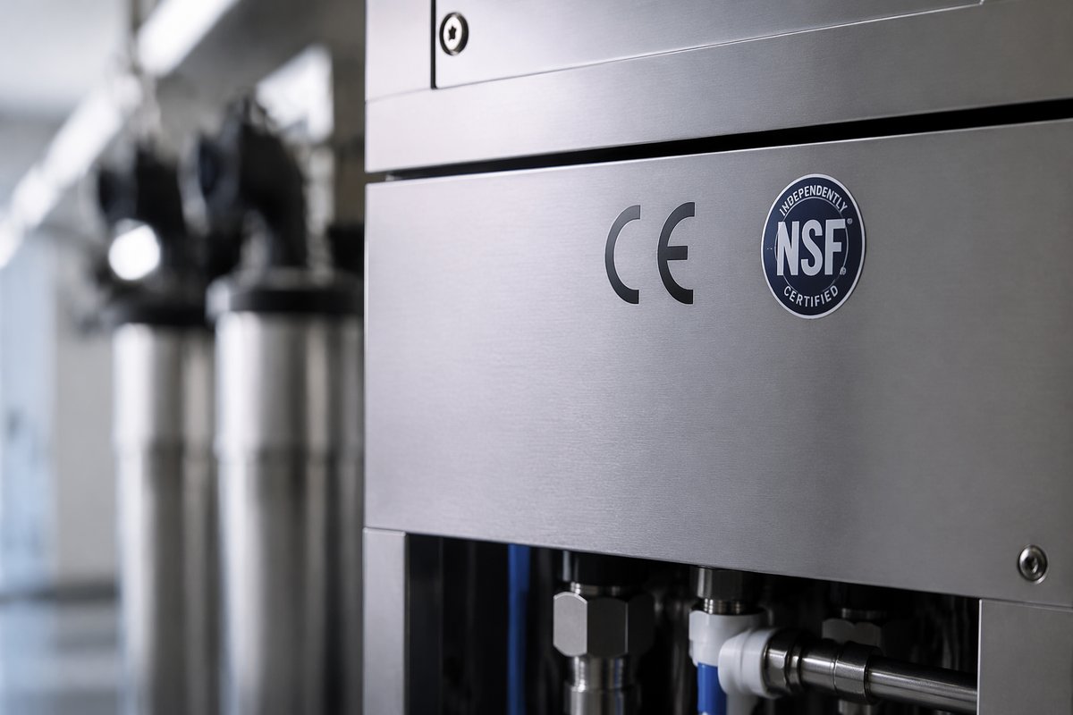 Hotelbar met waterdispenser onder de bar voor horeca-waterzuivering