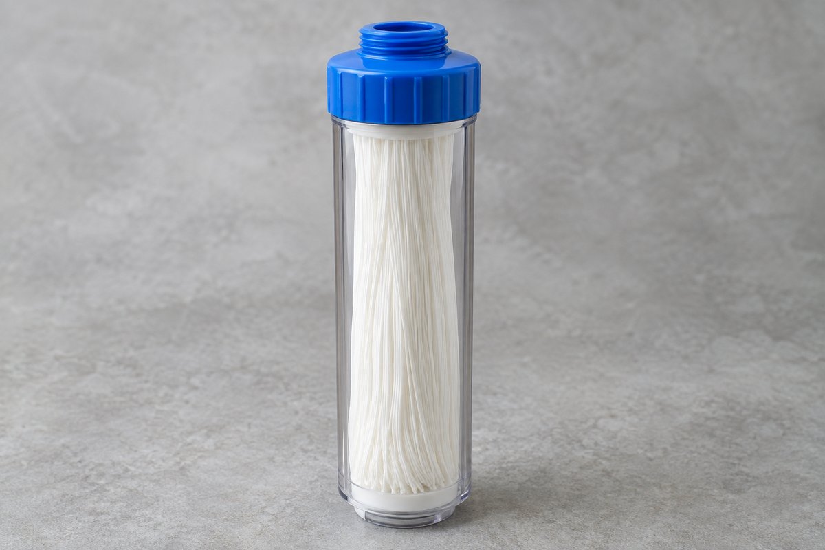 UF water filter replacement cartridge with blue cap
