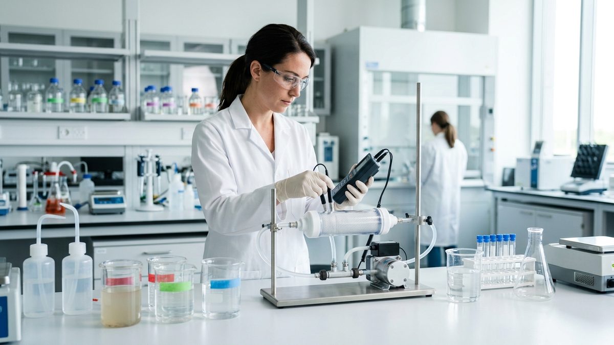 water filter cartridge certification testing in laboratory