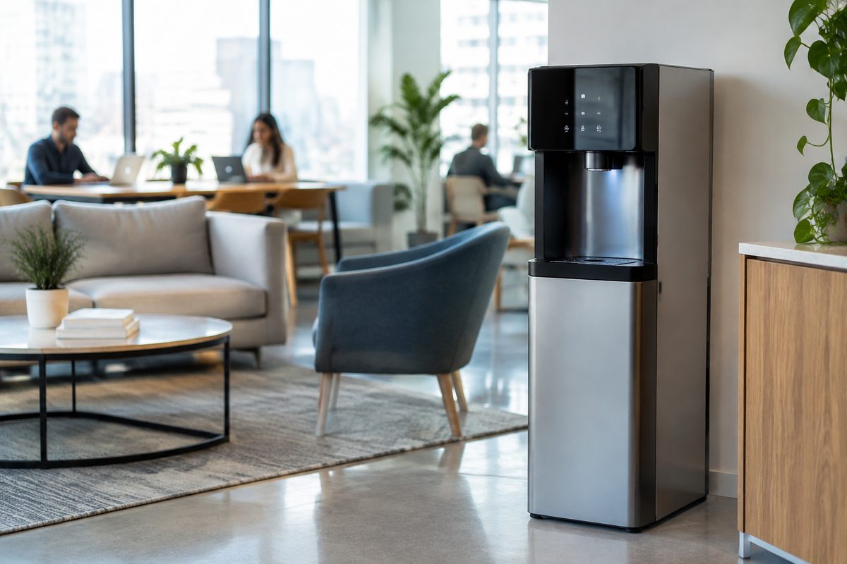 bottleless water dispenser in modern office