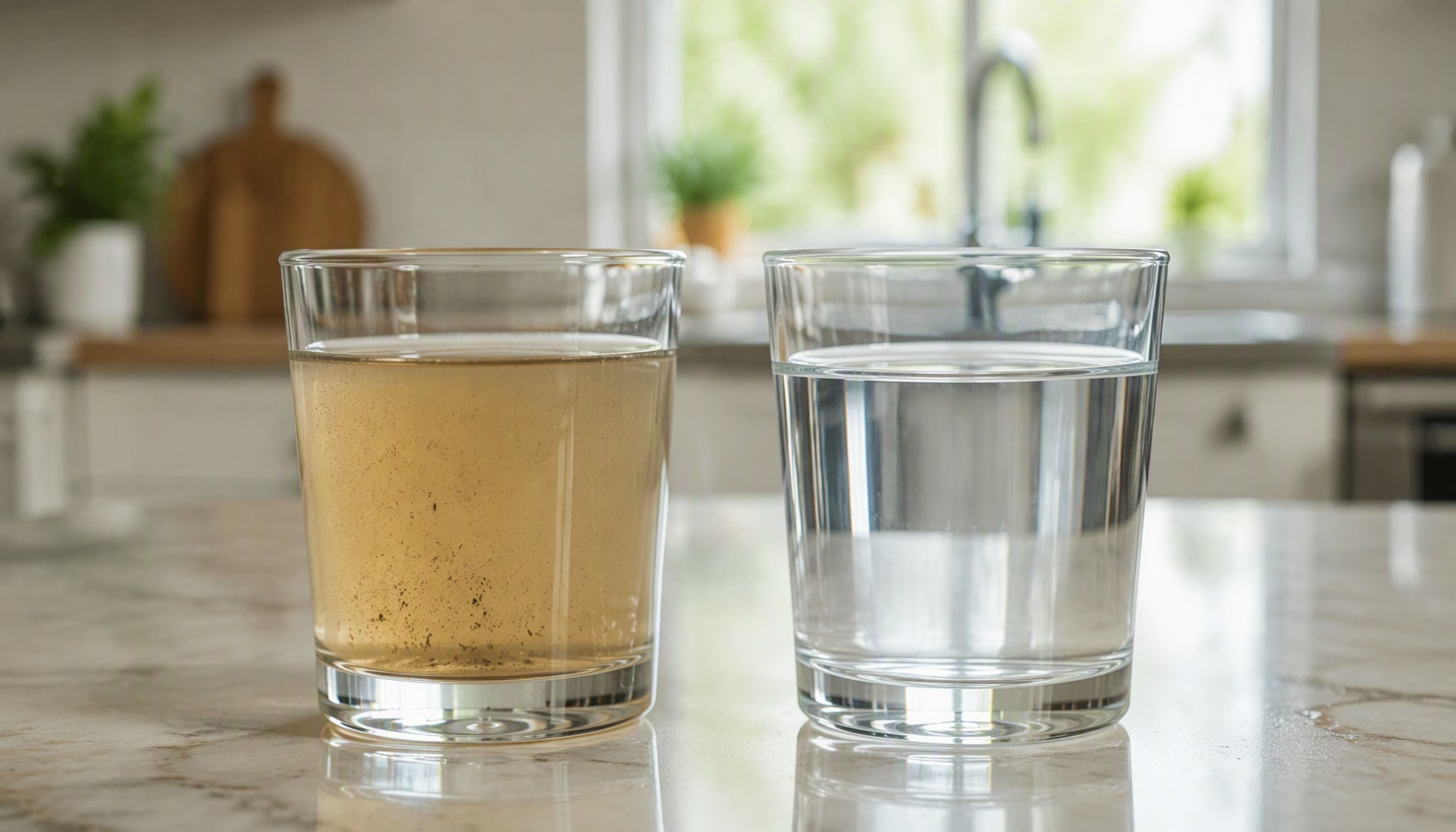 turbid tap water sediment comparison