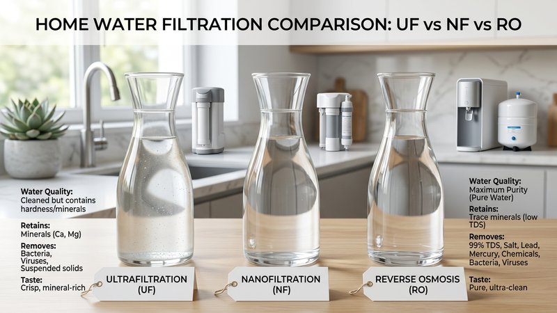 RO vs UF vs NF: Which Water Filtration Technology Is Best for Your Home?