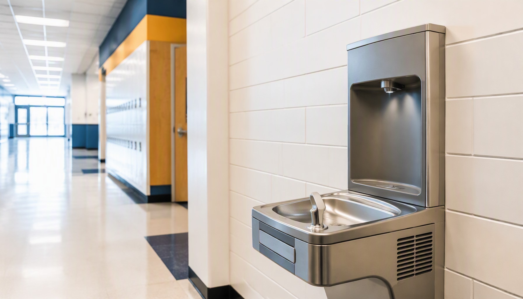 school water bottle filling station filtration