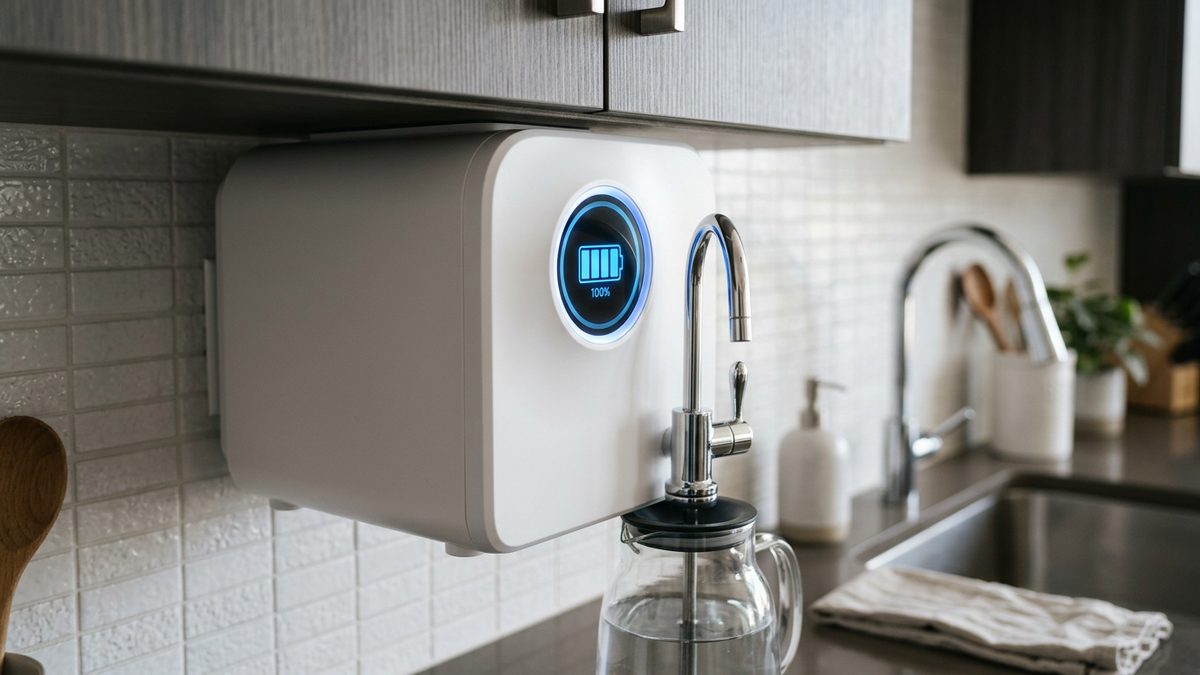 smart water filter with LED filter-life display
