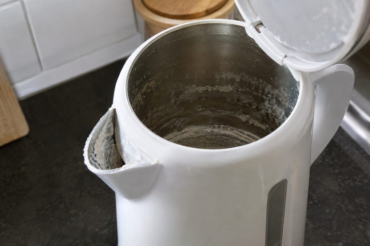 UK kitchen kettle with limescale build-up