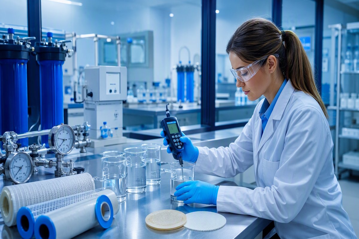 Vedensuodattimien laadunvalvonta laboratoriossa