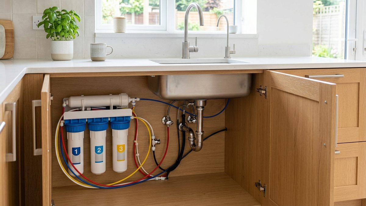 Under sink RO water purifier installation