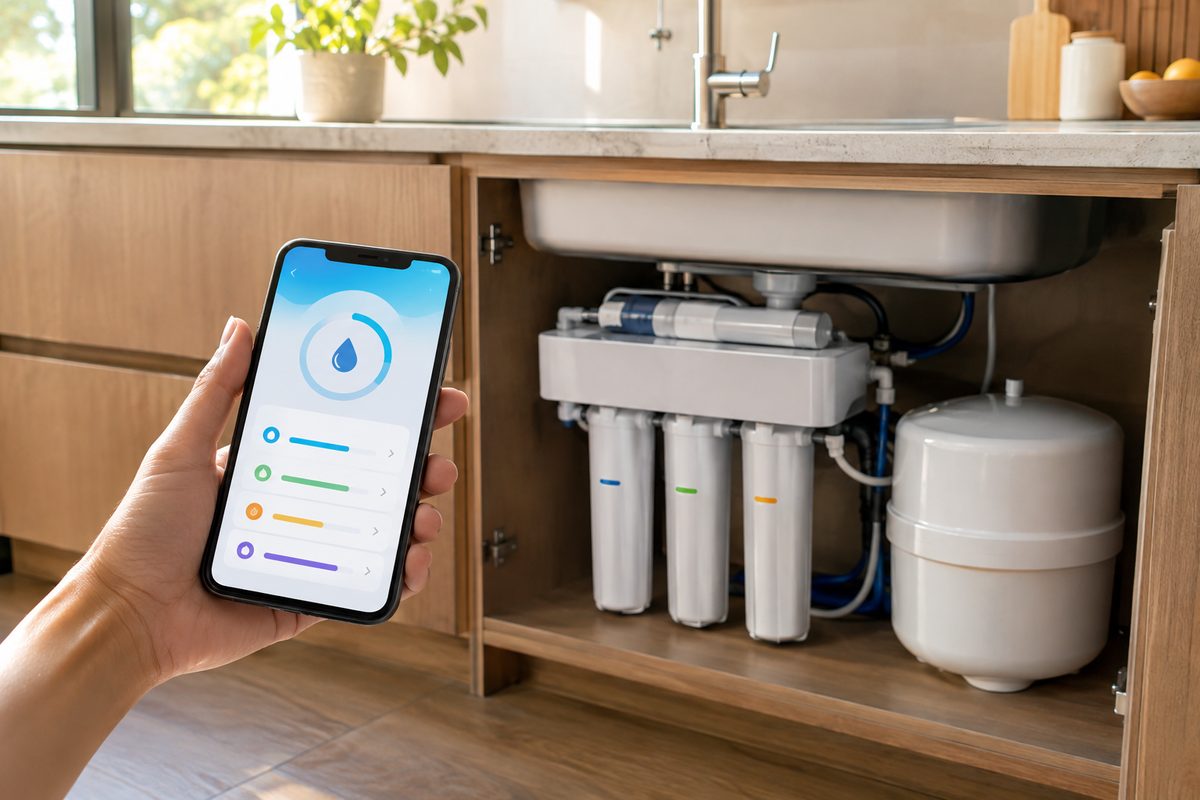 smart under-sink RO purifier with filter life app