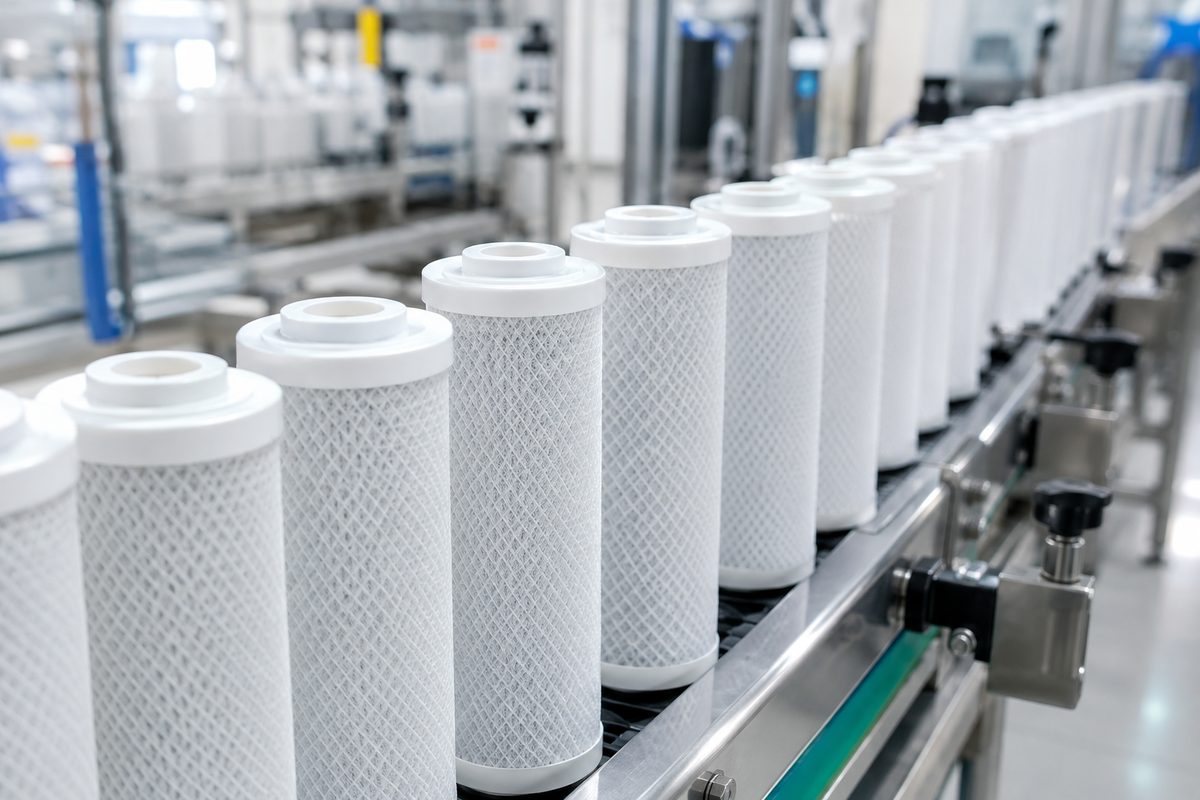 water filter cartridges production assembly line