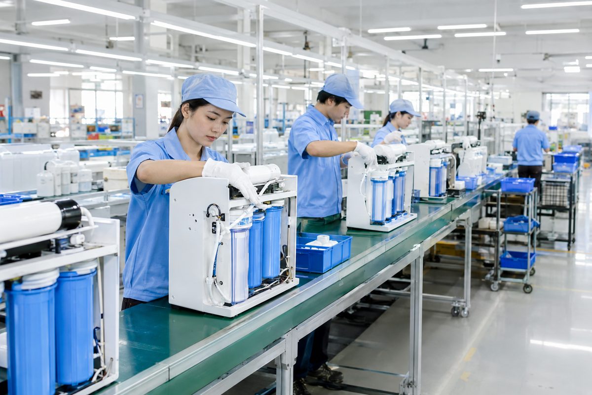 water purifier factory assembly line OEM production