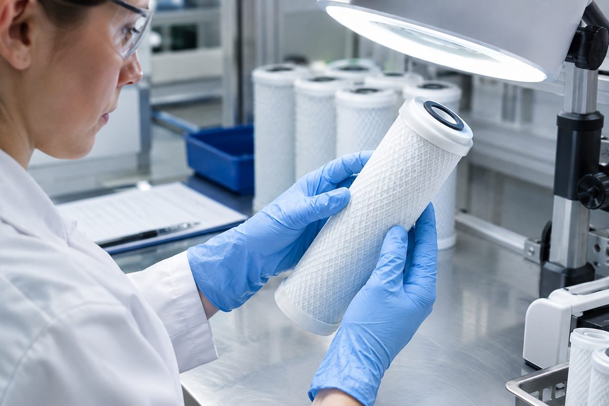 water filter cartridge quality control inspection